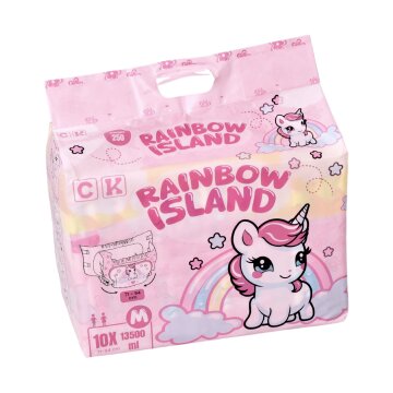 Rainbow Island 13500 ml Windeln mit Folie Gr L